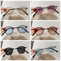 New Unisex Rectangle Vintage Sunglasses Metal Literary Classic Streetwear Eyeglasses Lady Cat Eye Casual Goggles