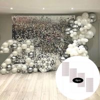 【CW】 Wedding Decoration 4pcs Backdrop Mirror Foil Tinsel Curtain Birthday Bachelorette Wall