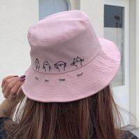 ▽◐ Trendy Digital One Two Three Four Cute Cat Print Bucket Hat Men Outdoor Travel Cap Sun Hat Panama Flat Top Fisherman Hat