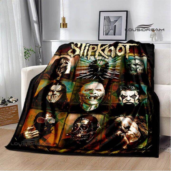 in-stock-s-slipknot-band-printed-warm-baby-blanket-beautiful-flannel-blanket-soft-comfortable-family-travel-birthday-gift-blanket-can-send-pictures-for-customization