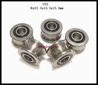 5pcs/Lot U22 8x22.5x14.5x13.5mm U Groove Bearing Steel Deep Groove Ball Bearing Traces Walking Guide Rail Bearing