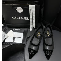 CHANNEL 2023 spring new womens shoes early spring celebrity style flat bottom pointed single shoe box packaging