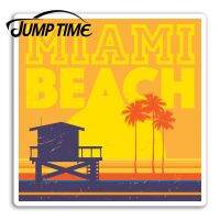 【Best-Selling】 Falcon Automotive Jump Time For Miami Beach สติกเกอร์สติ๊กเกอร์ไวนิล USA ของขวัญรถยนต์กระเป๋ากันชน Decals อุปกรณ์เสริมรถยนต์กันน้ำ