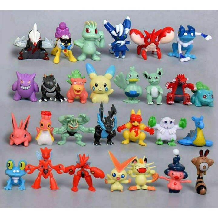 ของเล่นโปเกมอน24ชิ้น-เซ็ต-pikachu-eevee-ของเล่นแอ็กชันชนิดแตกต่างกันชุดของเล่นแบบจำลองของขวัญสำหรับเด็ก2-3ซม