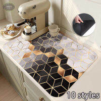 Geometric Hexagons Super Absorbent Tableware Coffee Bottle Dish Drying Mat Drain Pad Nordic Quick Dry Bathroom Non-Slip Placemat