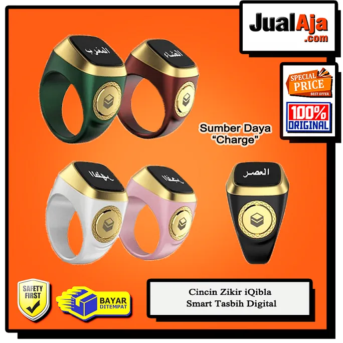 Cincin Zikir Smart Ring iQibla Zikr1 Lite Polyester Tasbih Digital
