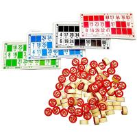 Digital Wooden Chess and 48 Cards Bingo Board Game Set Perfect Interactive Bingo Games for Family