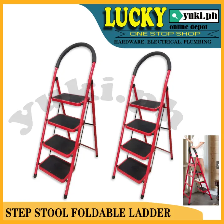STEP STOOL FOLDABLE/RETRACTABLE LADDER ( 4 STEP ) | Lazada PH