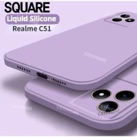 เคสของเหลว Realme ทรงสี่เหลี่ยม2023 C51สำหรับ Realme C51 C 51 51C RealmeC51 Realmi C51 4G 5G เคสโทรศัพท์ซิลิโคนรูปสี่เหลี่ยมกันกระแทกเคสฝาหลังนิ่ม