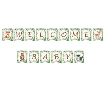 Jungle Theme Party Paper Banners Cartoon Animals Garland Forest Fox  Squirrel Bunting For Baby Shower Kids