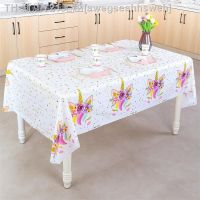 【CW】✎  Unicorn Birthday Table Tablecloths Baby Shower Disposable Cloths for Supplies Cover