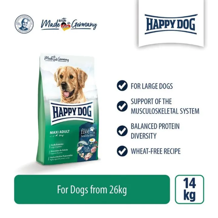 Happy Dog Supreme Maxi Adult Fit & Vital Dog Food 14kg Lazada