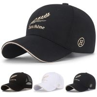 ∈℗☌ NEW Wheat ear embroidery baseball cap for men summer korean casual sun visor cap for women adjustable fashion outdoor sport black Hat