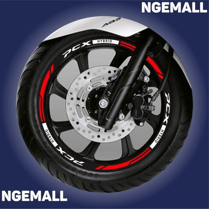 Ngemall - Sticker Velg 21 Honda PCX - Merah Putih - Ngemall | Lazada