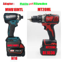 tool adapter Electric enables mutual use of Milwaukee and Makita tools 18V batteries