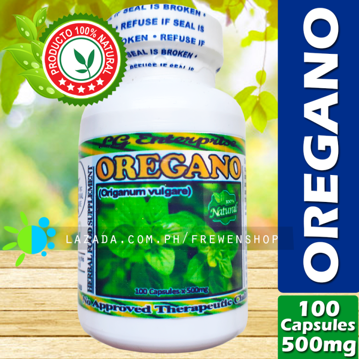 OREGANO 500mg x 100 Capsules Origanum Vulgare Oregano Leaves Supplement
