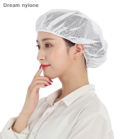 Dream nylone หมวกตาข่ายสำหรับเชฟทำงานหมวกทำอาหารหมวกแบบใช้แล้วทิ้งมีฮู้ดกันฝุ่น