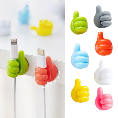 hot【DT】☽◇❁  10PCS Hand-shaped Rubber Holder Glasses Cable Cord Charging Adhesive Car Storag Organizer
