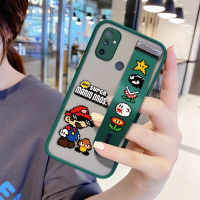 UCUC เคสโทรศัพท์เคสสำหรับ OnePlus Nord N100 (สายรัดข้อมือ) กันกระแทก Frosted กลับการ์ตูน Super Mario Bros เกมเคสใส่โทรศัพท์ Soft Edge Full ฝาครอบเลนส์ป้องกันเลนส์โทรศัพท์บางเฉียบกรณี