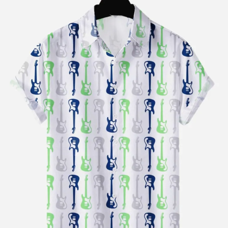 Oversized Hawaiian Shirt Vintage Men's Clothing Ethnic Style Printed Shirts  Casual Streetwear Short Sleeve Tops Mens Loose Dazn