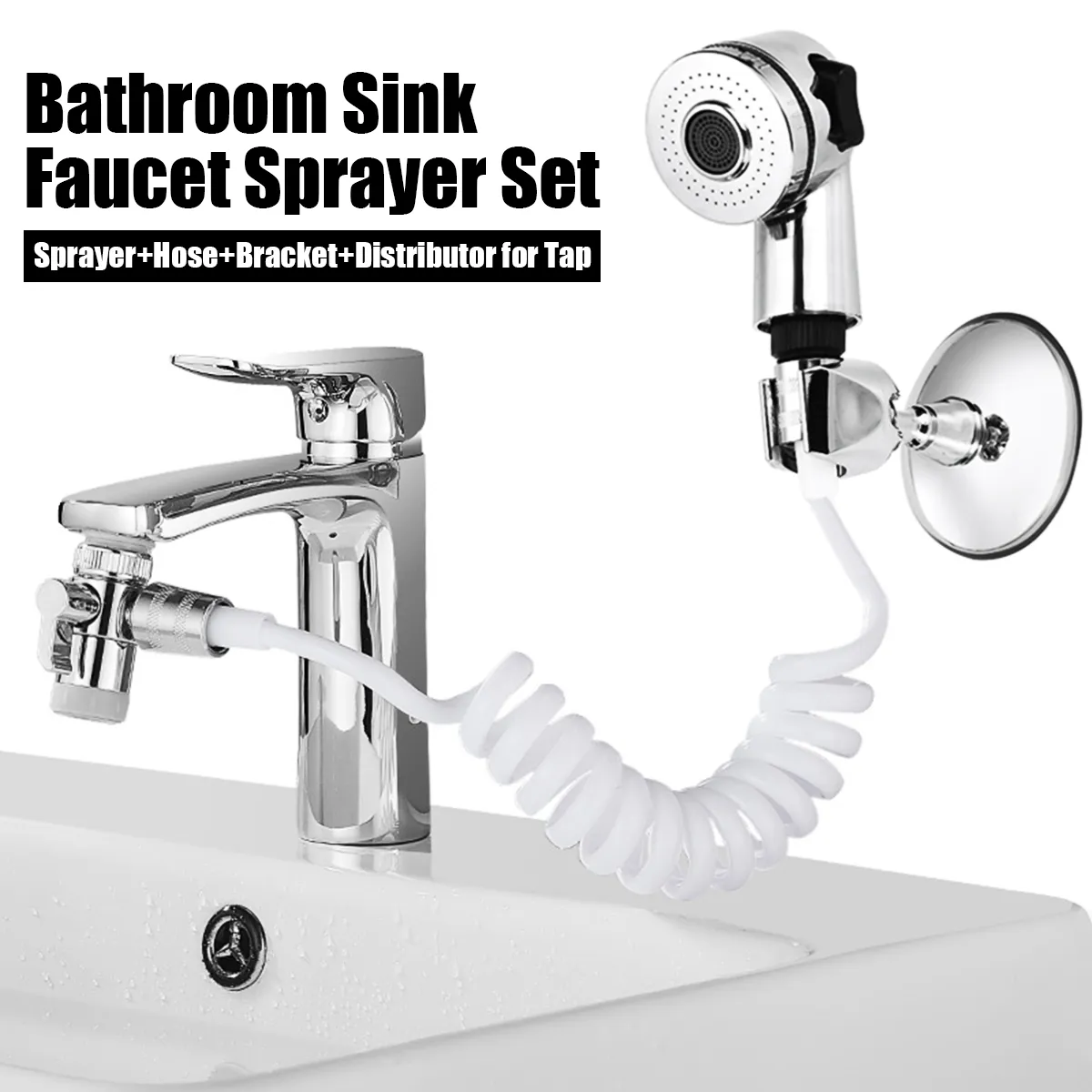 bathroom sink and faucet set