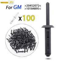 100X รถพลาสติกกันชน Fender Fastener ไนลอน Blind Rivet Trim คลิปยึด Retainer 14 "รู A13751สำหรับ GM 20452072,10184895