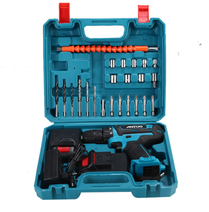 28V Li-ion Rechargeable Impact Drill Two Electric One-Charge ...