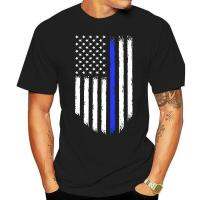 Blue Line Usa Flag Patriotic Polices Men Tshirt Tshirt