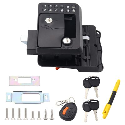 RV Travel Trailer Entry Door Lock Camper Door Latch Handle With Wireless Keys RV Door Lock Replacement Accessories For RV/Camper