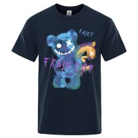 Y2K Badass Bear Kawaii Mens Tshirt Cotton Loose Tee Clothing Clothes Menswears High Gildan