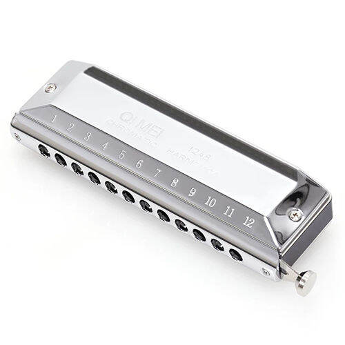 Qimei Chromatic Harmonica 12 Holes Harp Mouth Organ Instrument ABS Comb