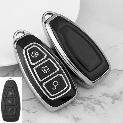 พวงกุญแจพวงกุญแจรถยนต์ Tourneo แบบกำหนดเองลายกาแล็กซีโฟกัสแบบ C-Max ฝาครอบสำหรับ Ford เคสกุญแจรถยนต์ TPU