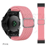 【Sleek】 【Quality】 แถบยืดหยุ่นไนลอนสายนาฬิกาสมาร์ทวอช22 26มม. สายรัดข้อมือสำหรับ Garmin Fenix 7X 7 6X 6 Pro 5X 5 Plus เข็มขัด3HR คาดเอวอย่างรวดเร็ว