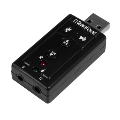 อะแดปเตอร์ USB2.0ช่อง7.1การ์ดเสียงเสียงขั้วต่ออะแดปเตอร์เสียงการ์ดเสียงภายนอก USB 3มิติ LSK3825การ์ดเสียง