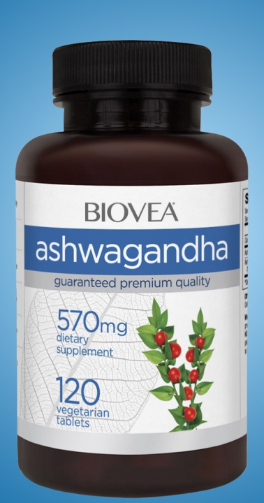BIOVEA ASHWAGANDHA 570 mg / 120 Vegetarian Tablets
