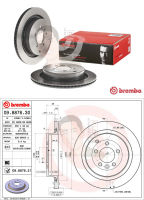 09 8876 31 จานเบรค ล้อ R (ยี่ห้อ BREMBO) รุ่น HC UV LAND ROVER Range Rover Sport ล้อ18-19"นิ้ว ,Discovery IV ปี2005