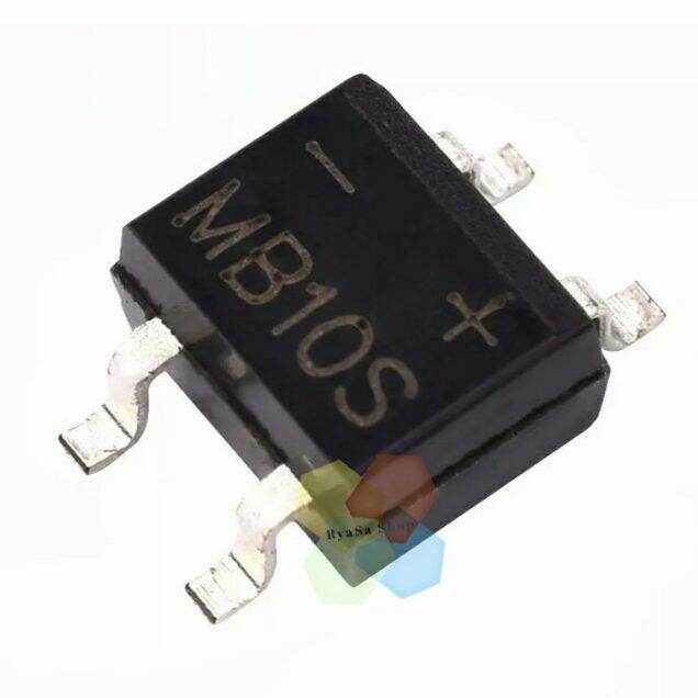 50 Pièces Pont Redresseur MB6S SMD SOP-4 - 0.5A/0.8A - 600V - Pour Réparations Électroniques