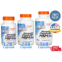 พร้อมส่ง Doctors Best, Glucosamine Chondroitin MSM with OptiMSM, 240,360 Capsules กับ Veggie Caps