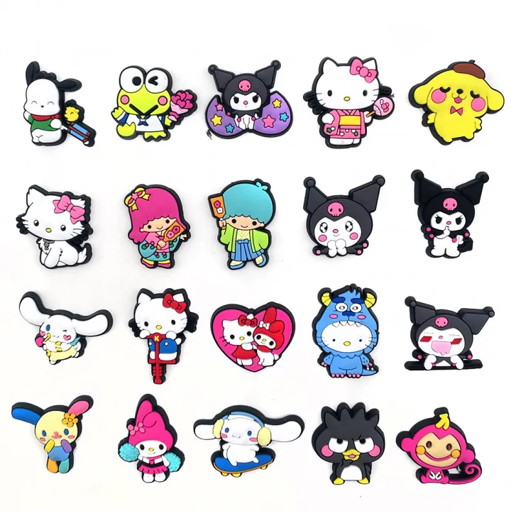 ญี่ปุ่นการ์ตูน Kawaii สัตว์ Sanrio Croc รองเท้า Charms Jibbitz รองเท้า