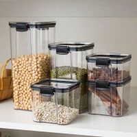 hotx【DT】 Storage Jar Food Glass Jars Organizer With Lid Cookie Spices
