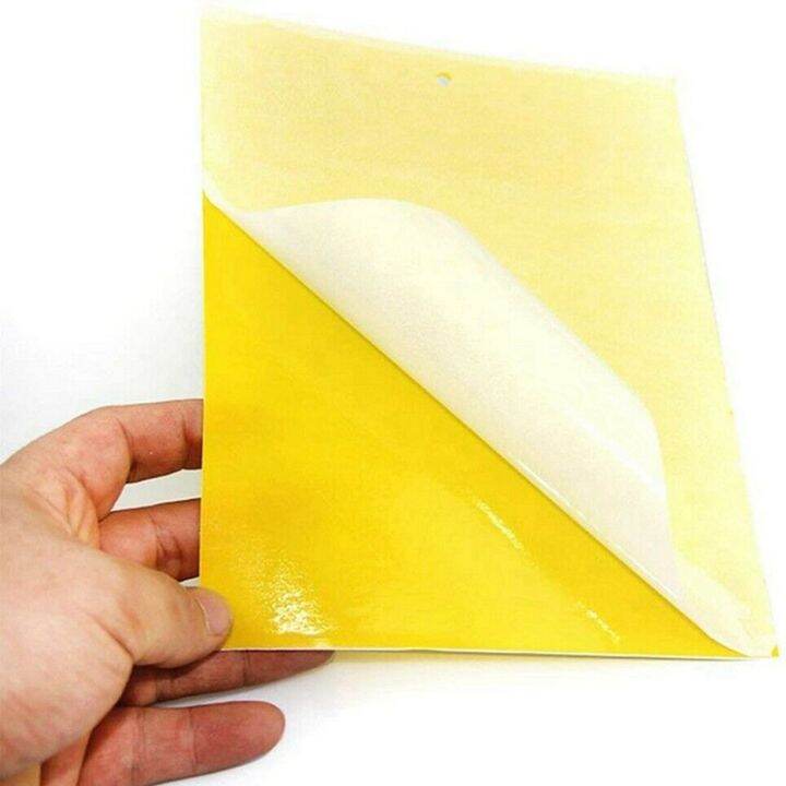 600pcs-sticky-fly-trap-paper-yellow-traps-fruit-flies-insect-glue-catcher-dual-sided-20x15cm