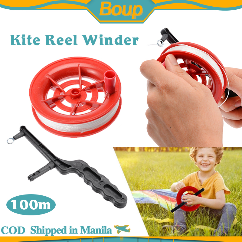 100m Flying Kite Line String With D Shape Winder Handle Board Outdoor Kite S&K 