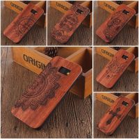 ◄❄✆ Mandala Skull Head Wood Bamboo Case For samsung galaxy A5 2017 Wood Case For Samsung Galaxy A5 2017 Cell Phone Case Wooden Cover