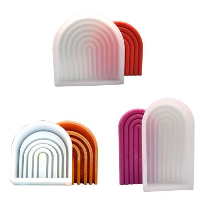 New Geometric Rainbow Arch Candle Mould DIY Home Plaster Aromatherapy Candle Mould Aromatherapy Candle Silicone Mold resin mold