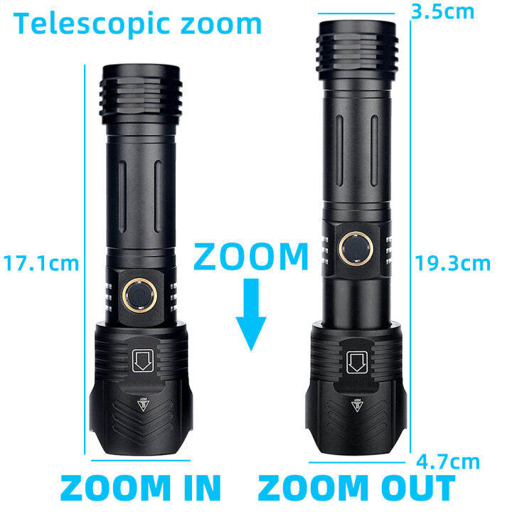 super-bright-xhp160-led-flashlight-powerful-waterproof-torch-usb-rechargeable-18650-26650-lantern-portable-zoom-camping-light