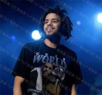 Tshirt Rapper Cole World Jermaine Lamarr Cole T-Shirt Gambar Cetak J Cole Fashion Pria Wanita Kaus Ukuran Besar Vintage Hip Hop Lengan Pendek S-4XL-5XL-6XL