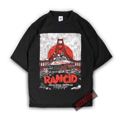 เสื้อยืดคอกลมเสื้อท็อปส์ Rancid band สําหรับผู้ชาย และผู้หญิงผ้าฝ้ายแท้S-5XL