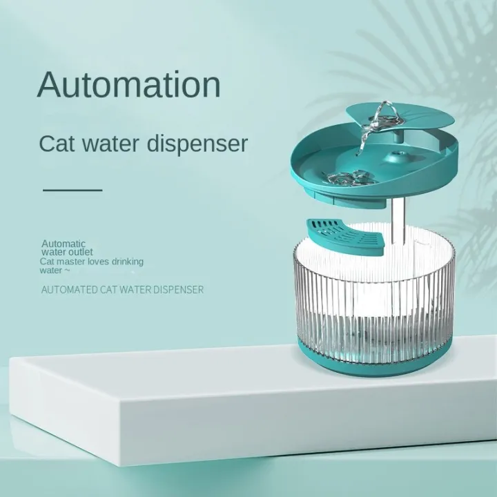 เครื่องจ่ายน้ำแมวอัตโนมัติกรองหมุนเวียน1-8l-ความจุมากลูกแมวและสุนัขน้ำดื่มอุปกรณ์สัตว์เลี้ยง