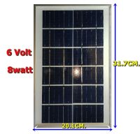 แผงโซล่าเซลล์ 6 โวลท์ 8 วัตต์ เอนกประสงค์