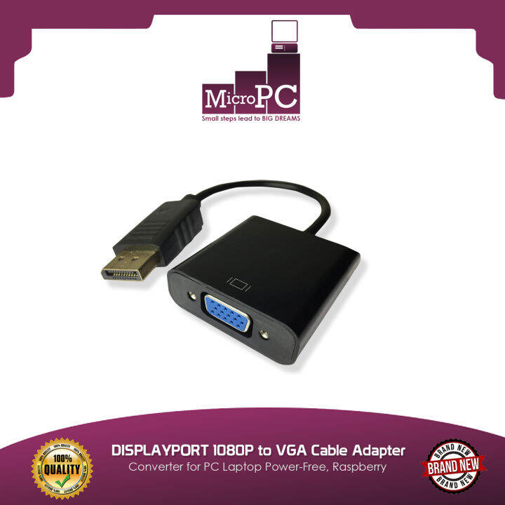 DISPLAYPORT 1080P to VGA Cable Adapter Converter for PC Laptop Power